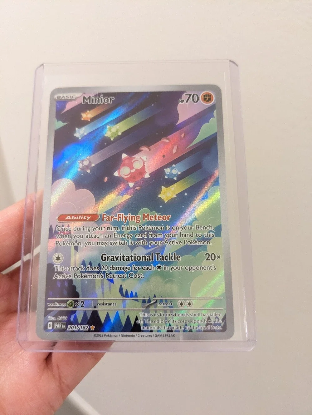 ⭐ Pokemon Minior Illustration Rare Holo Card 201 - Paradox Rift ⭐💫